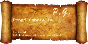 Pongó Gabriella névjegykártya