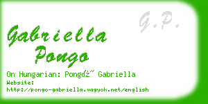 gabriella pongo business card